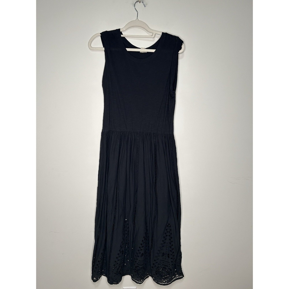 Matilda Jane Good Hart Dress Womens Small Midi Sundial Woven Eyelet Goth Boho